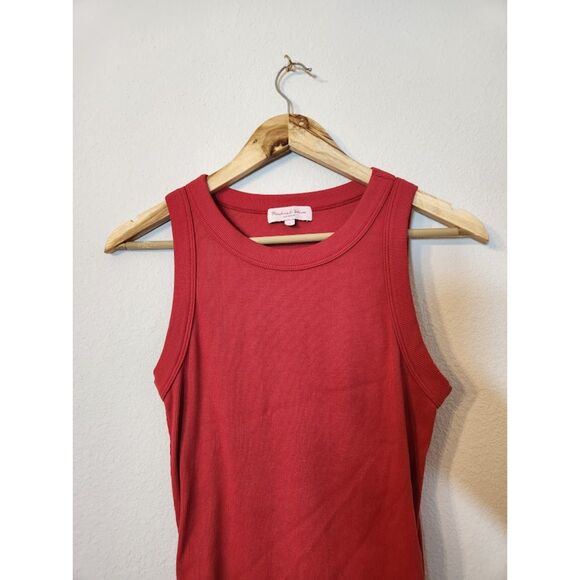 Michael Stars Halley Ribbed Tank with Ruching | Size S - Picture 4 of 6